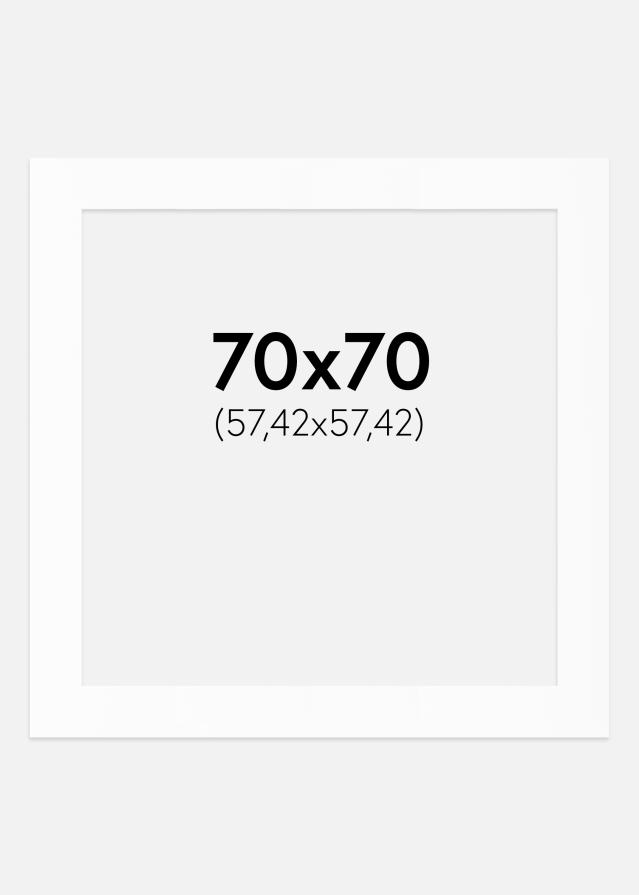 Paspartȗ Beli Standard (Belo Jedro) 70x70 cm (57,42x57,42)