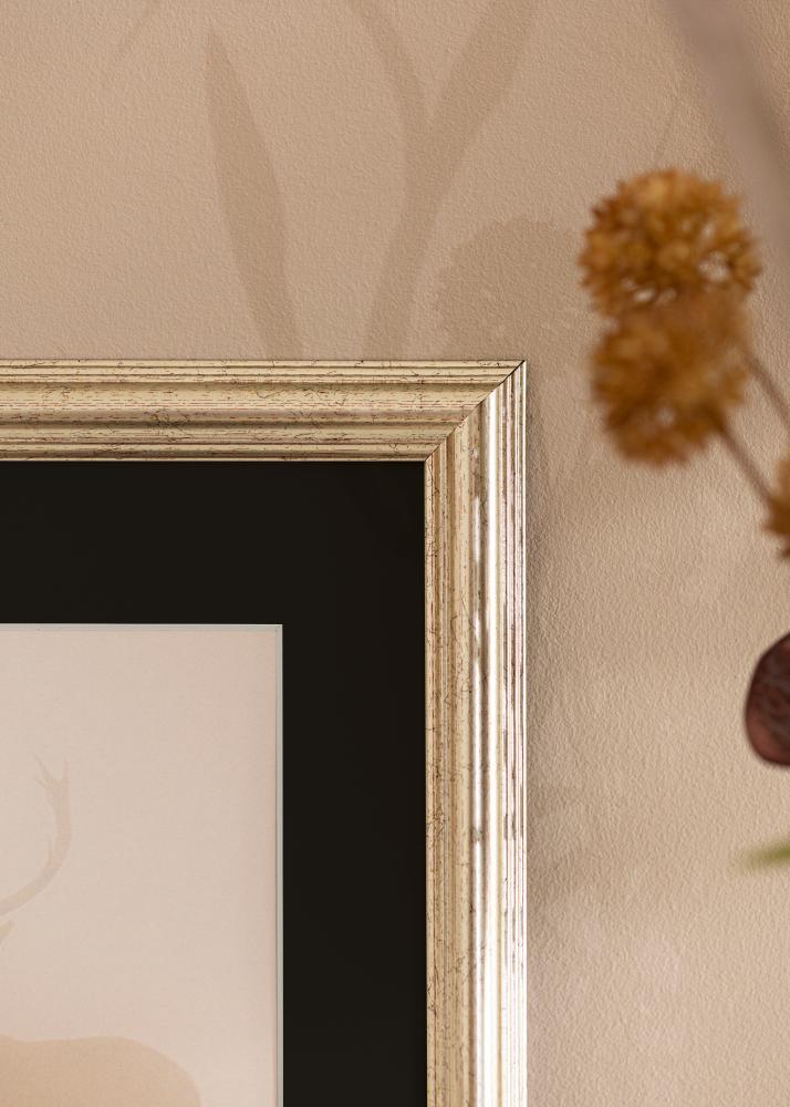 Okvir Västkusten Srebrna 70x100 cm - Paspartŭ Črna 62x93 cm