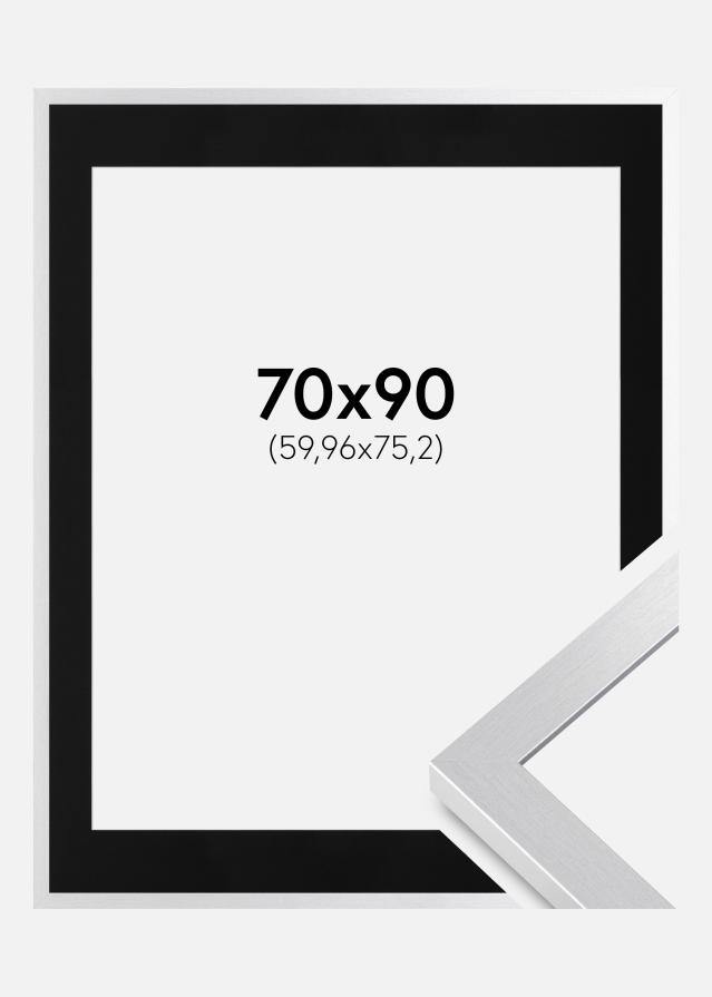 Okvir Selection Srebrna 70x90 cm - Paspartŭ Črna 24x30 inches