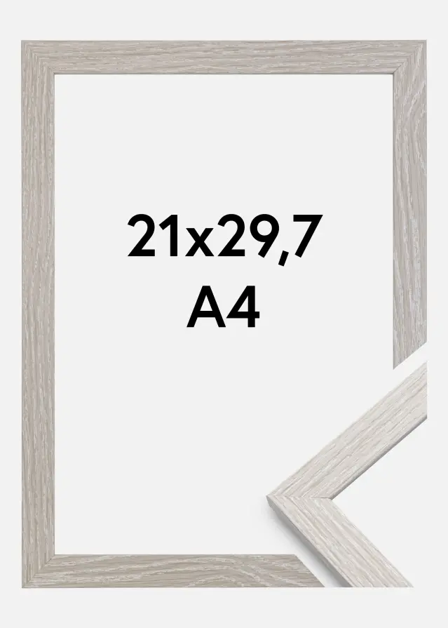 Okvir Eleganten Akrilno steklo Light Grey Oak 21x29,7 cm (A4)