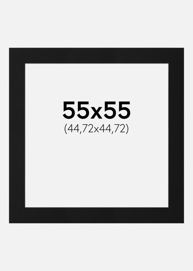 Paspartŭ Črni Standard (Belo Jedro) 55x55 cm (44,72x44,72)