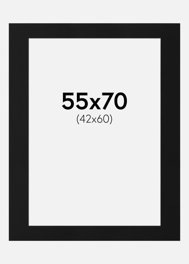 Paspartŭ Črni Standard (Belo Jedro) 55x70 cm (42x60)