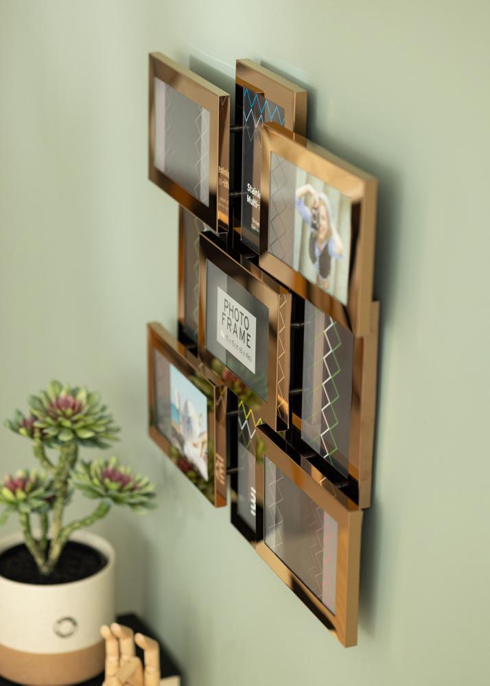 Stainless Steel Kolaž okvir Rosé zlata - 9 Slike