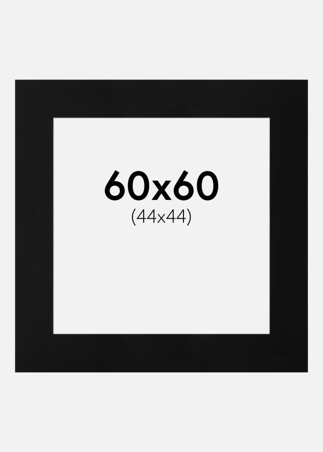 Paspartŭ Črna Standarden Bel notranji rob 60x60 cm (44x44)