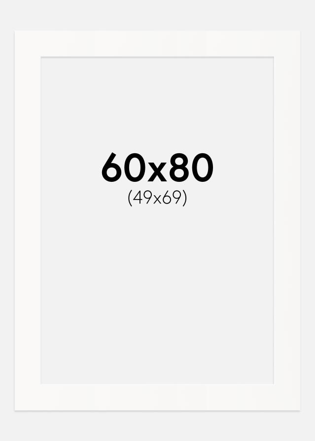 Paspartŭ Umazano bela Bel notranji rob 60x80 cm (49x69)