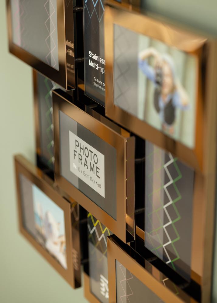 Stainless Steel Kolaž okvir Rosé zlata - 9 Slike