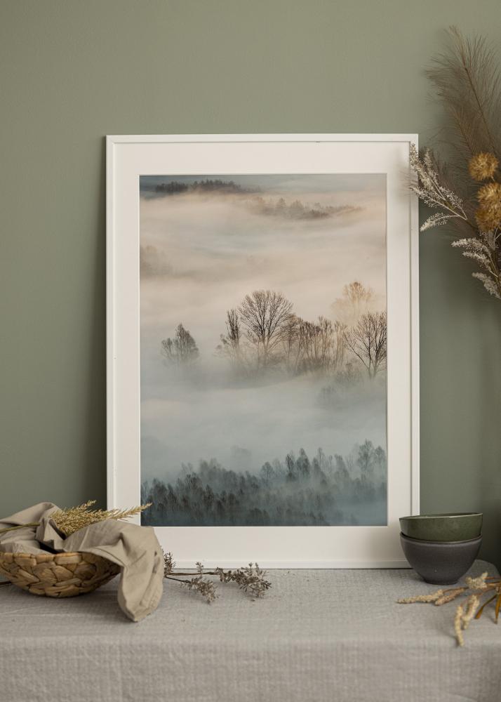 Okvir Kaspar Bela 50x70 cm - Paspartŭ Bela 16x24 inches