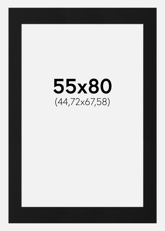 Paspartŭ Črni Standard (Belo Jedro) 55x80 cm (44,72x67,58)