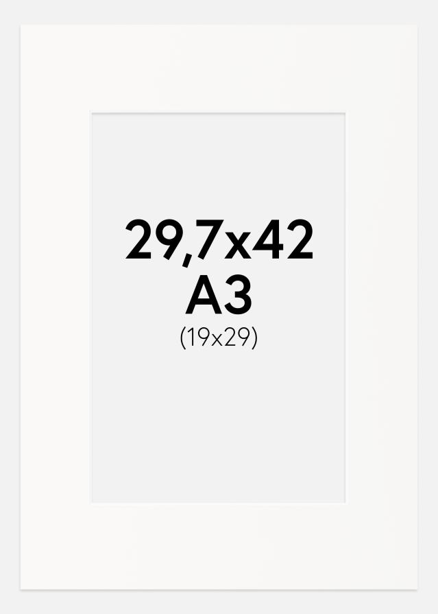 Paspartŭ Umazano bela Bel notranji rob 29,7x42 cm (19x29)