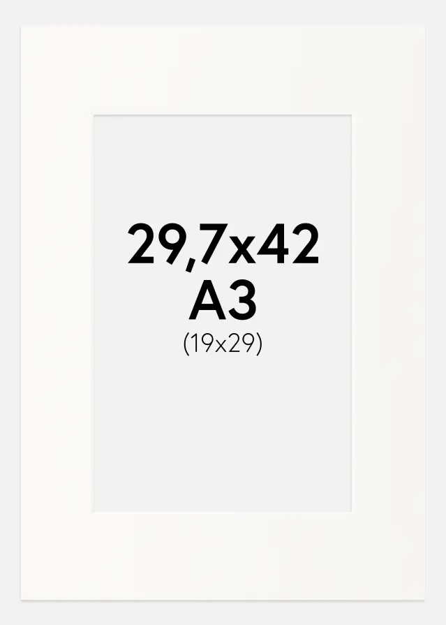 Paspartŭ Umazano bela Bel notranji rob 29,7x42 cm (19x29)