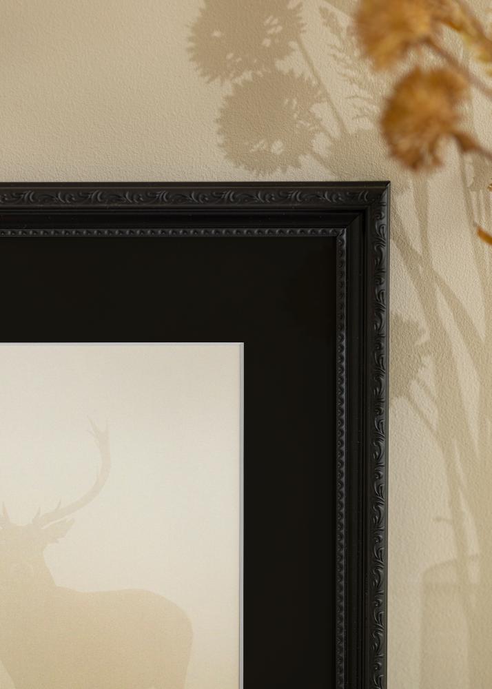 Okvir Abisko Črna 30x40 cm - Paspartŭ Črna 18x27 cm
