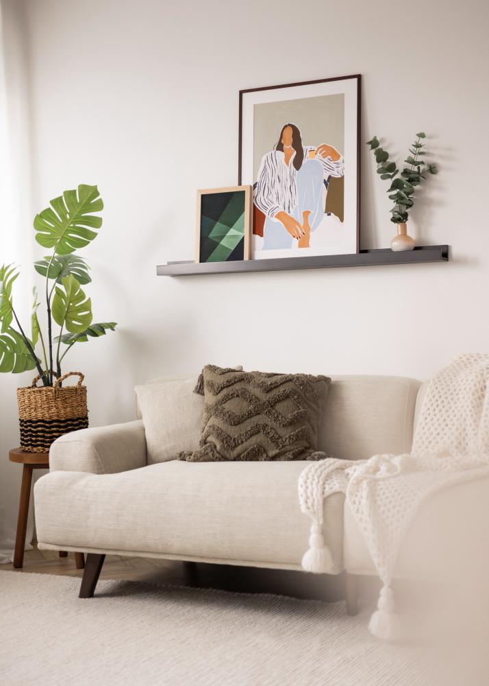 KAILA Polička za slike Črna 120 cm