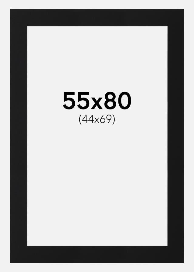 Paspartŭ Črni Standard (Belo Jedro) 55x80 cm (44x69)