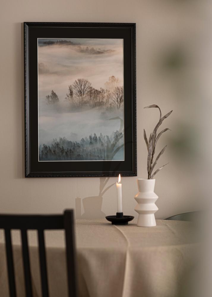 Okvir Abisko Črna 30x40 cm - Paspartŭ Črna 18x27 cm