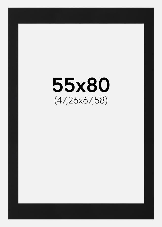 Paspartŭ Črni Standard (Belo Jedro) 55x80 cm (47,26x67,58)