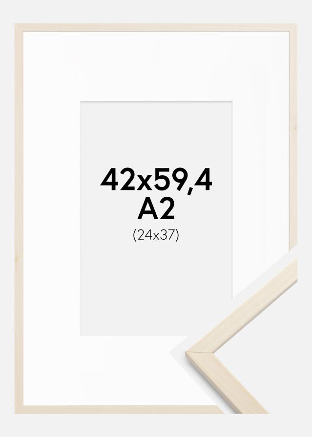 Okvir Edsbyn Javor 42x59,4 cm (A2) - Paspartŭ Bela 25x38 cm