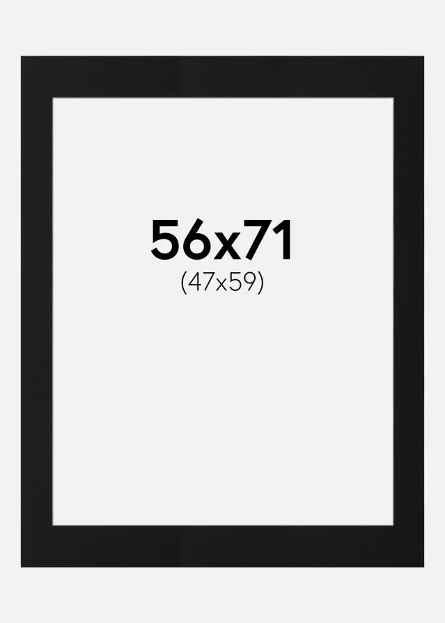 Paspartŭ Črni Standard (Belo Jedro) 56x71 cm (47x59)