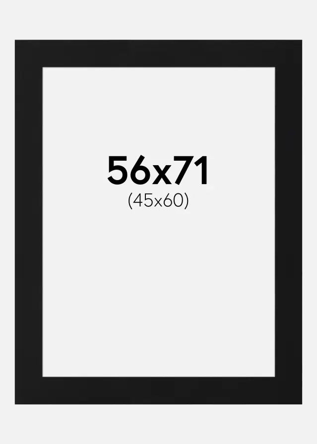 Paspartŭ Črni Standard (Belo Jedro) 56x71 cm (45x60)