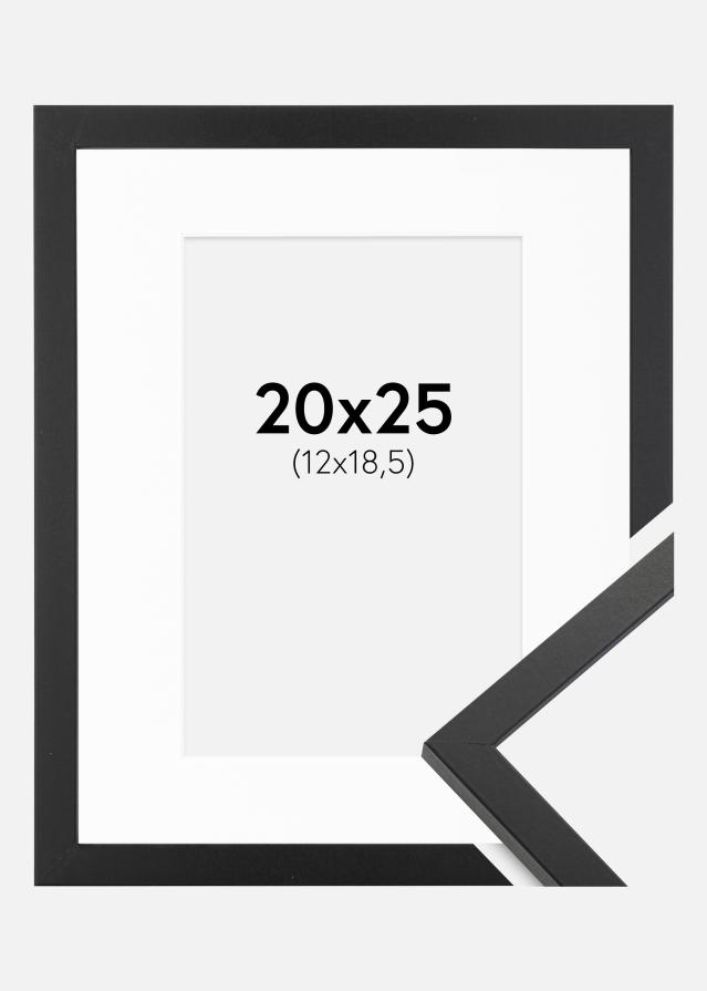 Okvir Trendy Črna 20x25 cm - Paspartŭ Bela 13x19,5 cm