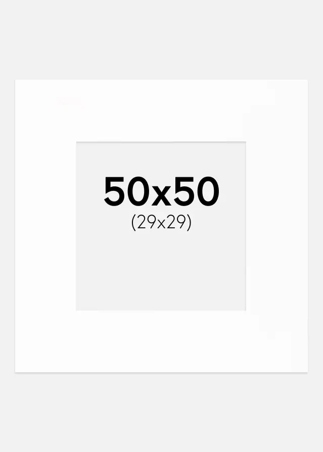 Paspartŭ XL Standarden Bela Bel notranji rob 50x50 cm (29x29)