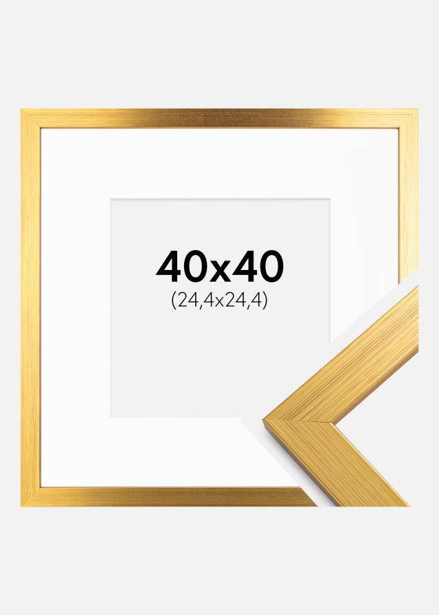 Okvir Gold Wood 40x40 cm - Paspartŭ Bela 10x10 inches