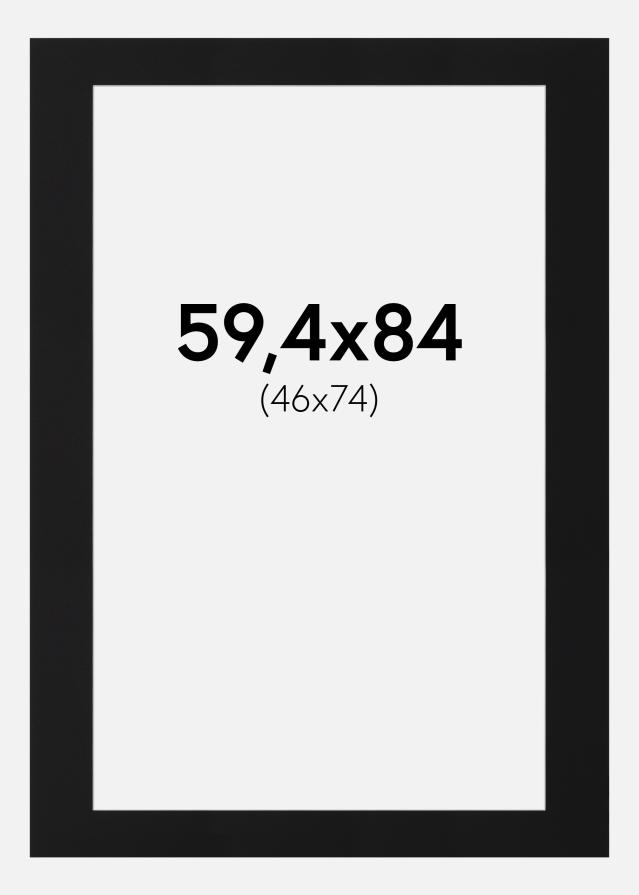 Paspartŭ Črni Standard (Belo Jedro) 59,4x84 cm (46x74)