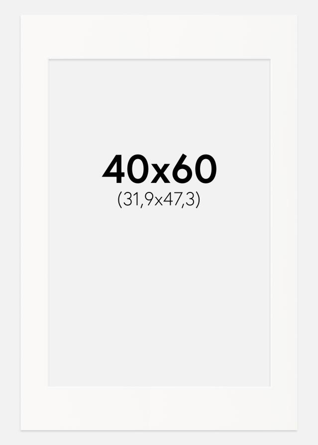 Paspartŭ Umazano bela Bel notranji rob 40x60 cm (31,9x47,3 - A3+)