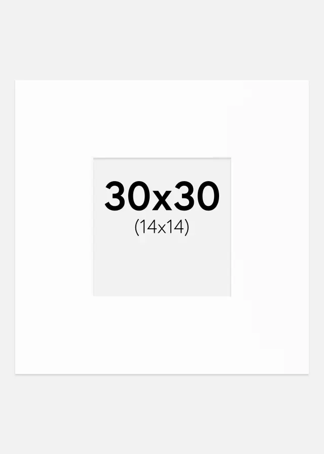 Paspartŭ XL Standarden Bela Bel notranji rob 30x30 cm (14x14)