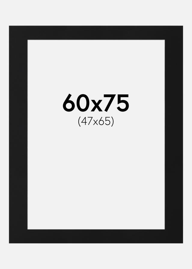 Paspartŭ Črni Standard (Belo Jedro) 60x75 cm (47x65)