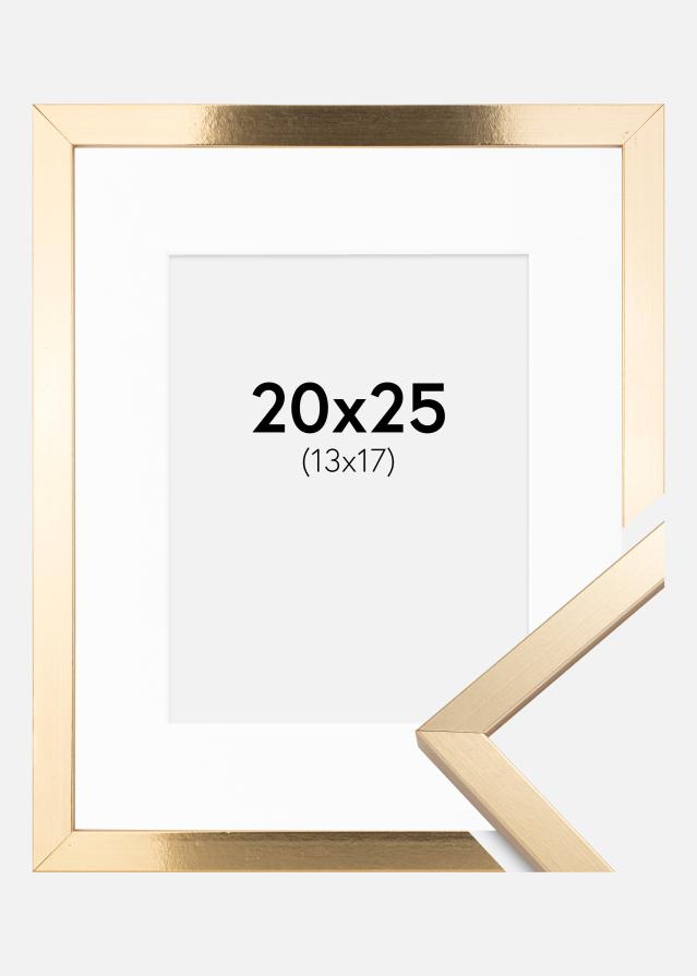 Okvir Trendy Zlata 20x25 cm - Paspartŭ Bela 14x18 cm