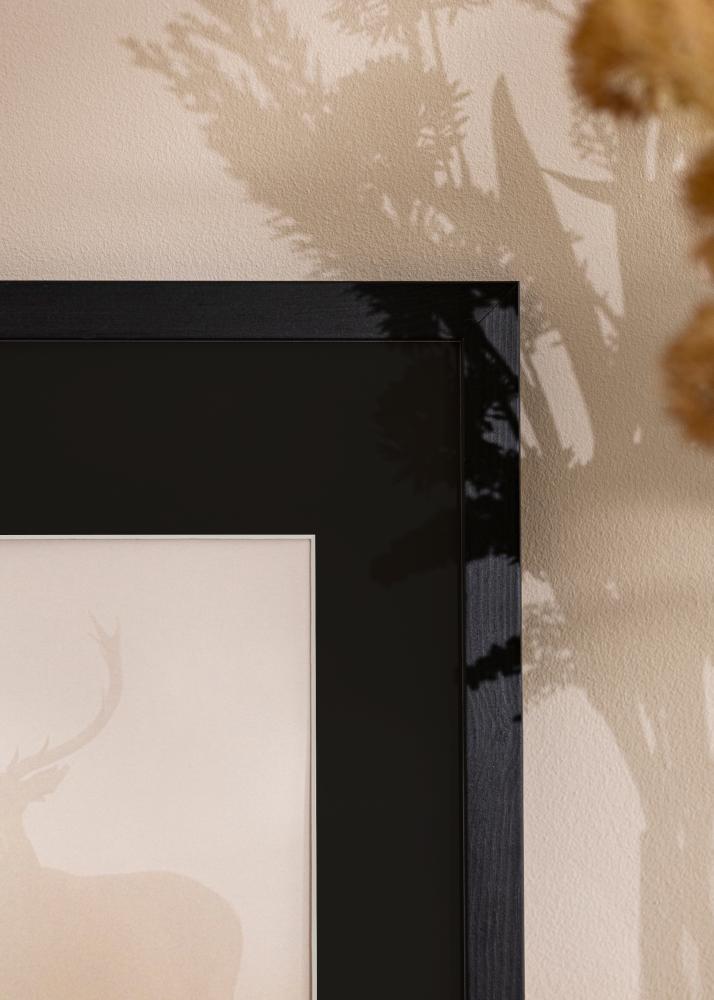 Okvir Eleganten Črna 30x40 cm - Paspartŭ Črna 21x29,7 cm (A4)