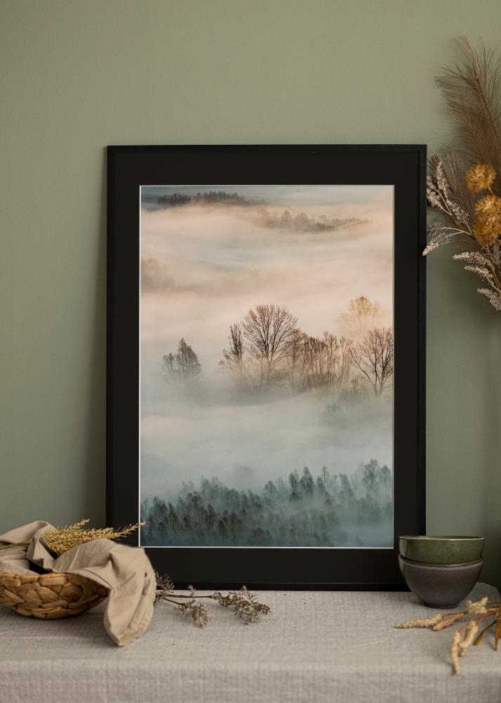 Okvir Edsbyn Črna 20x30 cm - Paspartŭ Črna 15x21 cm (A5)