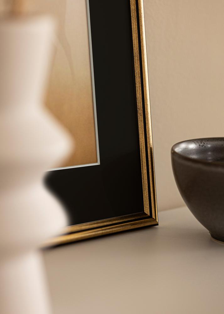 Okvir Horndal Zlata 24x30 cm - Paspartŭ Črna 18x24 cm