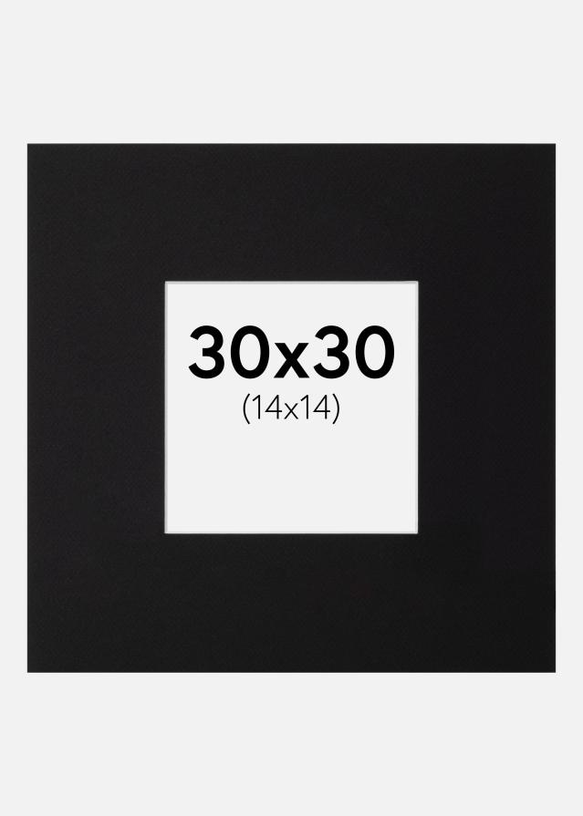 Paspartŭ XL Črna Bel notranji rob 30x30 cm (14x14)