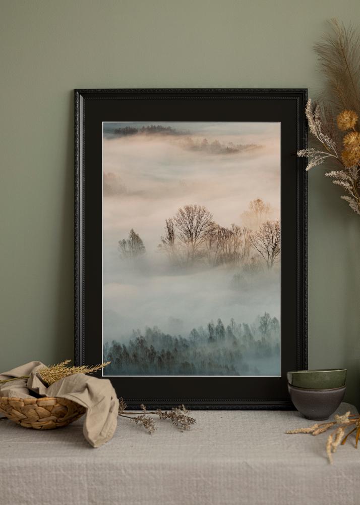 Okvir Abisko Črna 30x40 cm - Paspartŭ Črna 18x27 cm