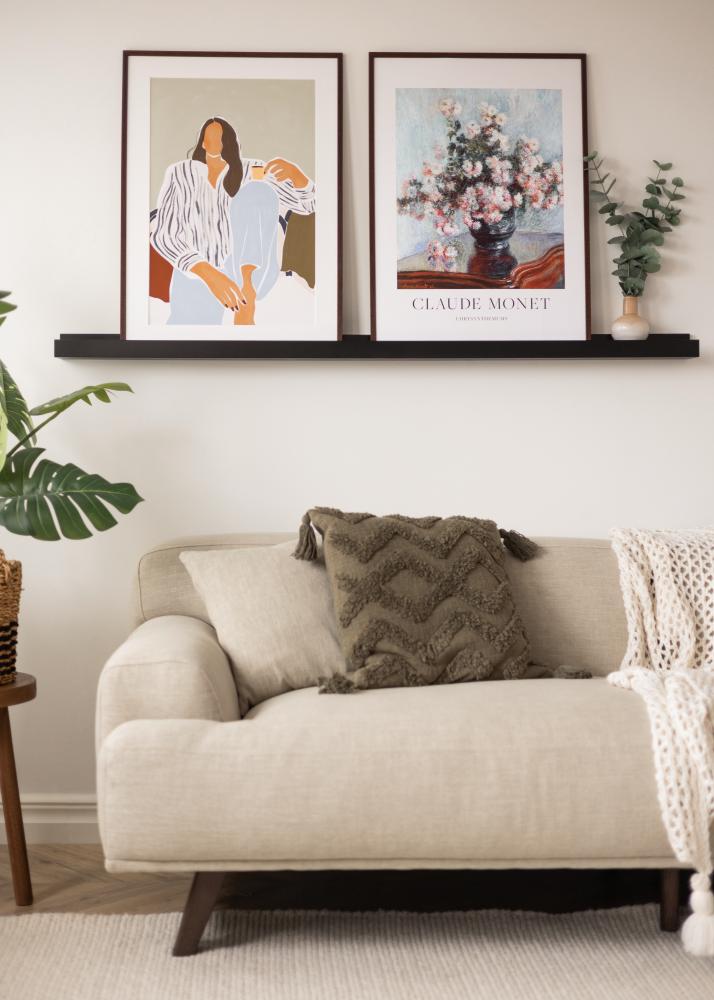 KAILA Polica za slike Črna 150 cm