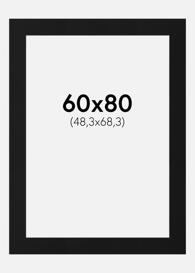 Paspartŭ Črni Standard (Belo Jedro) 60x80 cm (48,3x68,3)