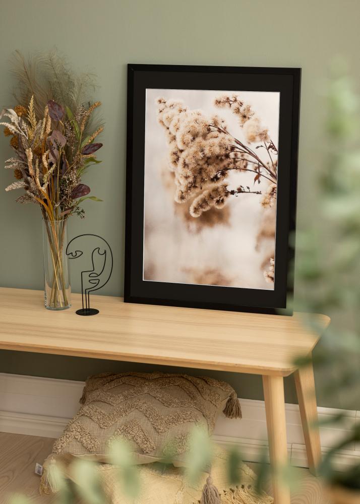 Okvir Eleganten Črna 30x40 cm - Paspartŭ Črna 21x29,7 cm (A4)