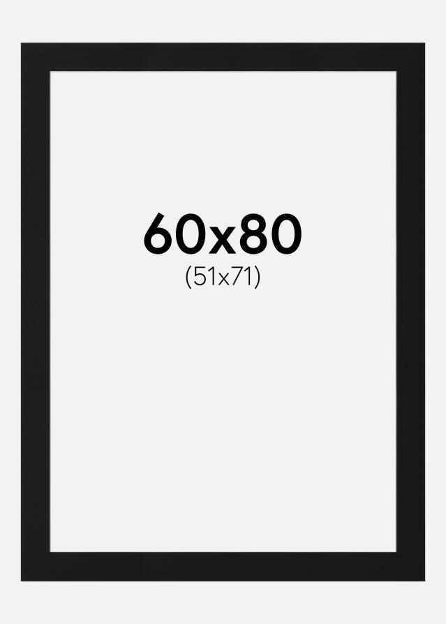 Paspartŭ Črni Standard (Belo Jedro) 60x80 cm (51x71)