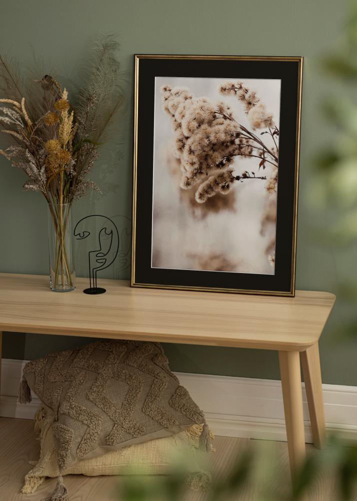 Okvir Horndal Zlata 24x30 cm - Paspartŭ Črna 18x24 cm