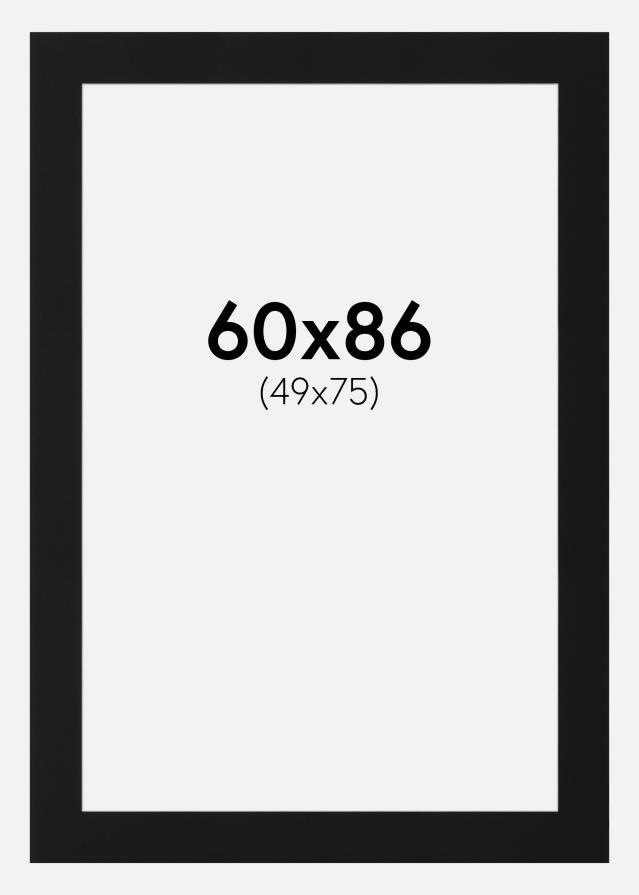 Paspartŭ Črni Standard (Belo Jedro) 60x86 cm (49x75)