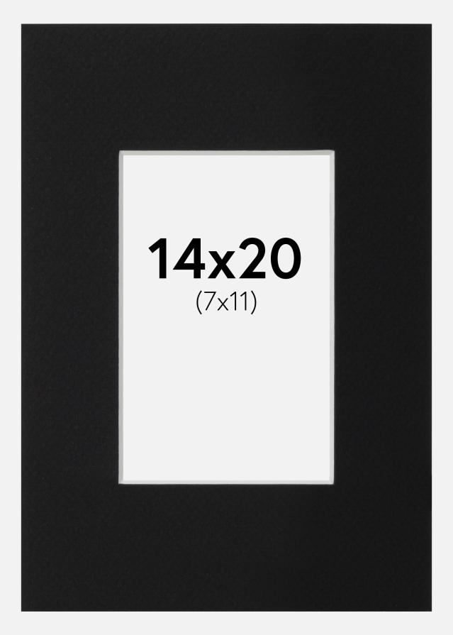 Paspartŭ Črni Standard (Belo Jedro) 14x20 cm (7x11)