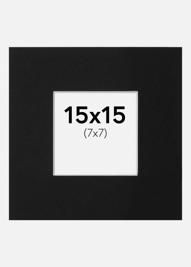 Paspartŭ Črni Standard (Belo Jedro) 15x15 cm (7x7)