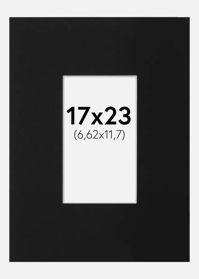 Paspartŭ Črni Standard (Belo Jedro) 17x23 cm (6,62x11,7)