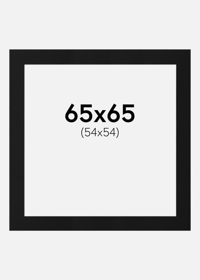 Paspartŭ Črni Standard (Belo Jedro) 65x65 cm (54x54)