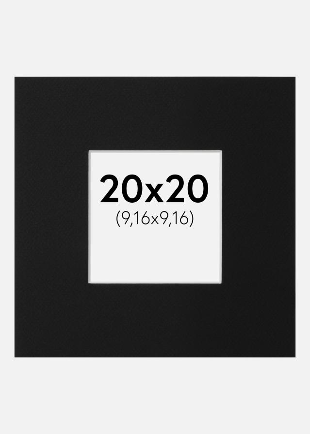 Paspartŭ Črni Standard (Belo Jedro) 20x20 cm (9,16x9,16)