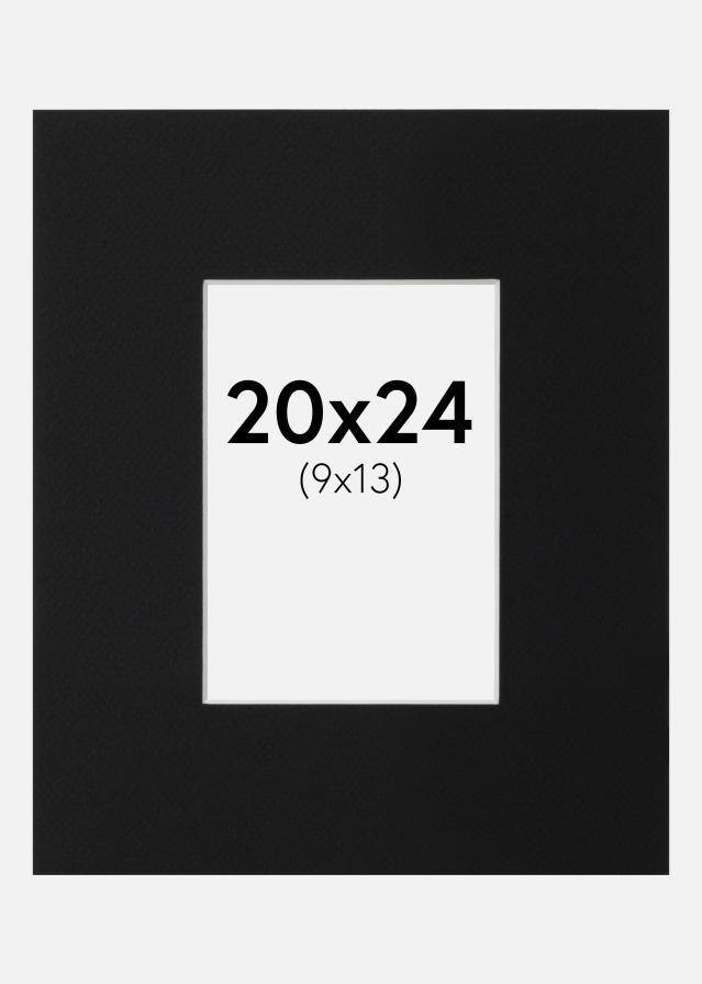 Paspartŭ Črni Standard (Belo Jedro) 20x24 cm (9x13)