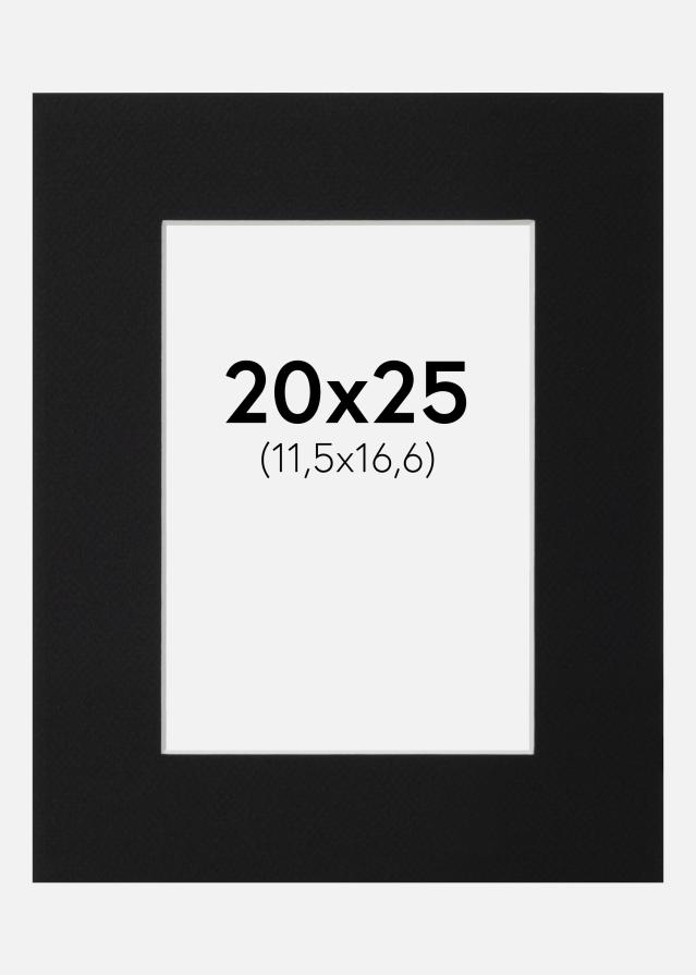 Paspartŭ Črni Standard (Belo Jedro) 20x25 cm (11,5x16,6)