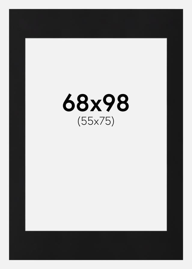 Paspartŭ Črni Standard (Belo Jedro) 68x98 cm (55x75)