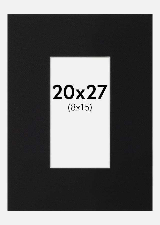 Paspartŭ Črni Standard (Belo Jedro) 20x27 cm (8x15)